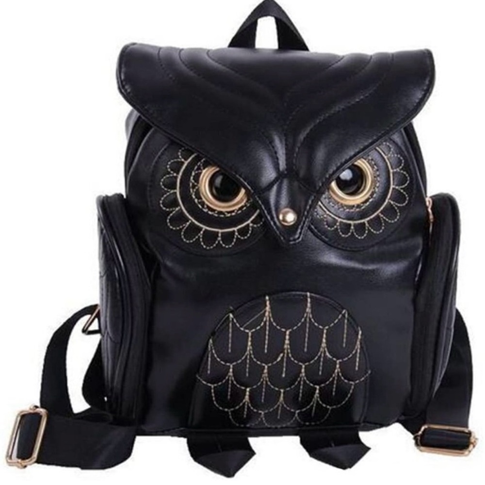 Owl Backpack Black NEW